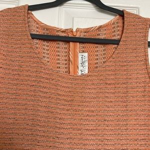 St. John rose colored knit dress